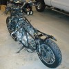 We started out stripping the bike down